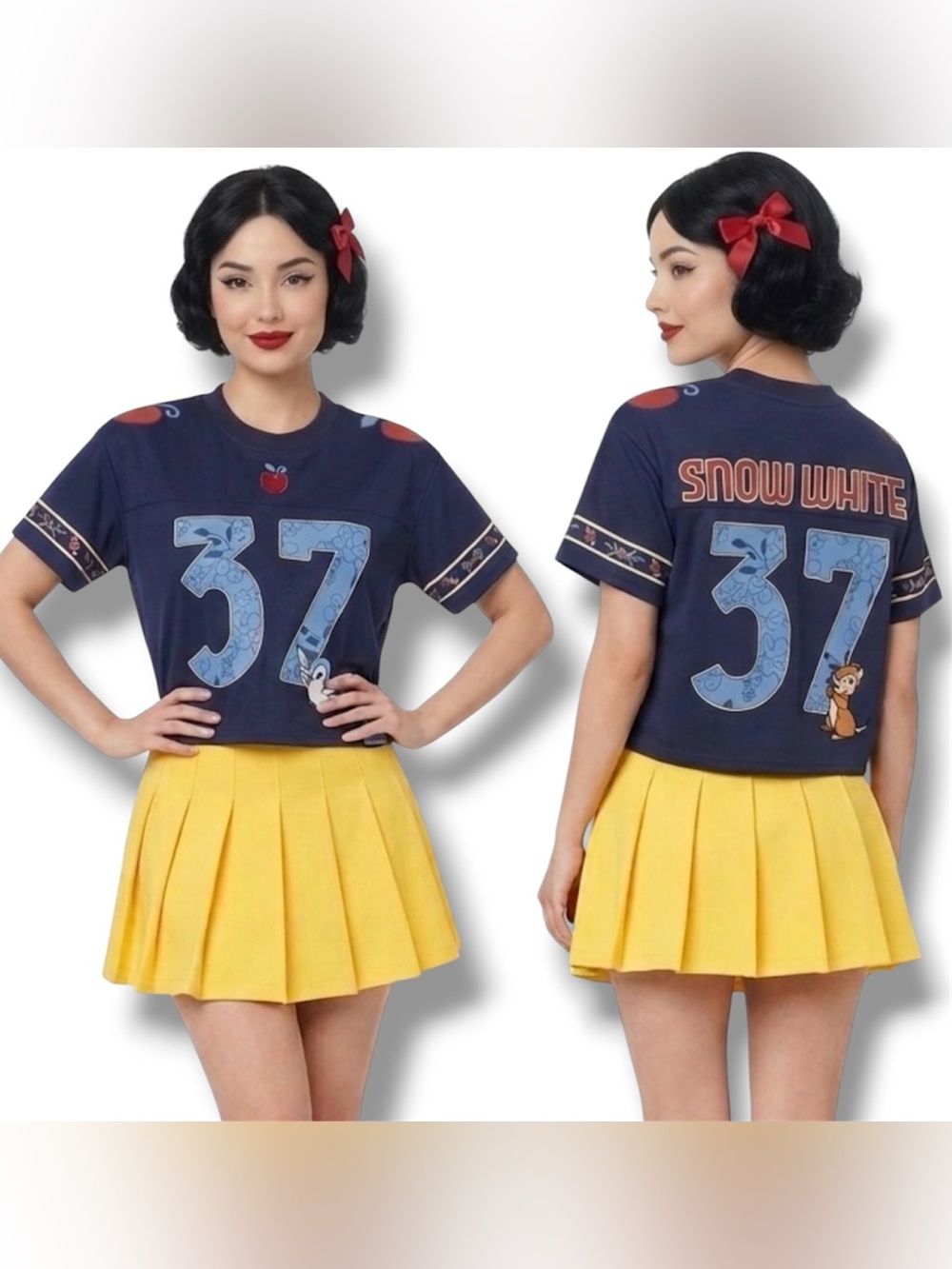 Disney Princess Snow White and The Seven Dwarfs Cropped Women's Football Jersey
